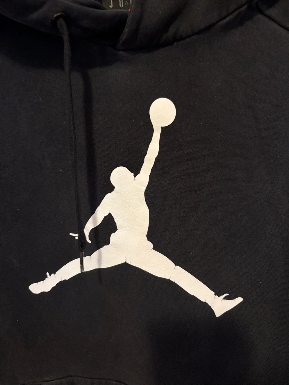 Jordan Men's Black Hoodie with White Jumpman Logo